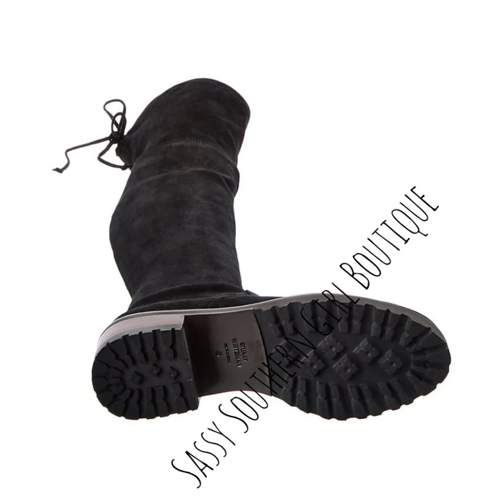 🆕⭐ Stuart Weitzman black suede over the knee boots